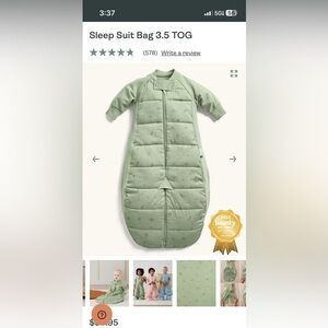 Like New Ergopouch Sleep Suit Sack 3.5 TOG